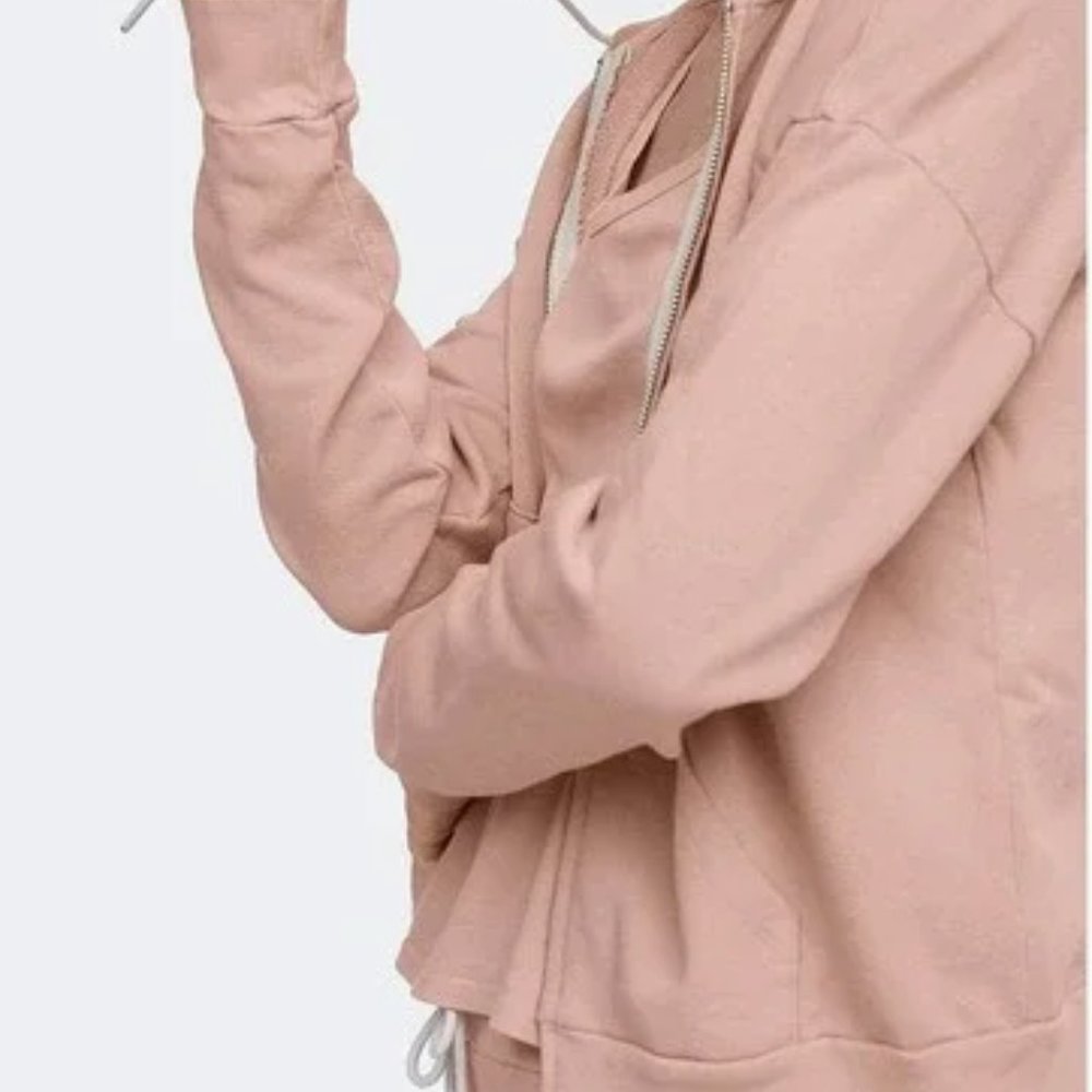 Mate the Label Organic Terry Zip Hoodie Rose